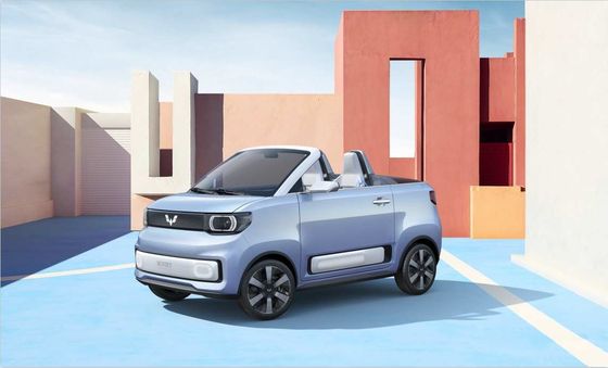 Convertible GM Wuling Hongguang Mini EV Cars 2 Seater 280KM